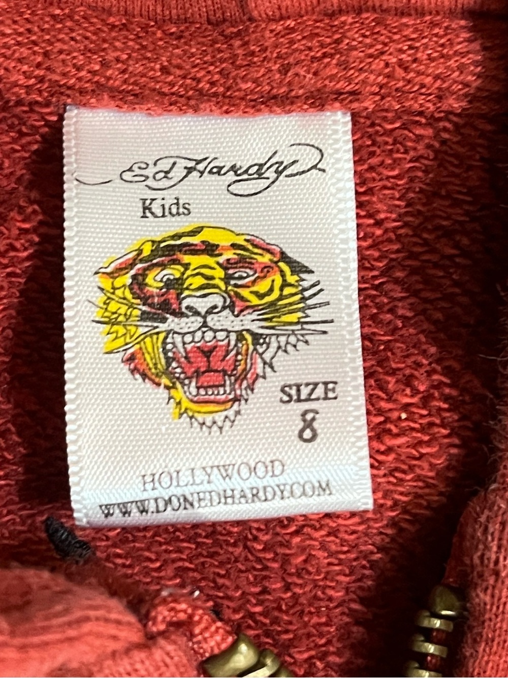 Ed Hardy Tatoo Kids sz 8 Zip Hoodie - Picture 6 of 9